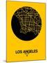 Los Angeles Street Map Yellow-NaxArt-Mounted Art Print