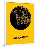 Los Angeles Street Map Yellow-NaxArt-Framed Art Print