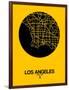 Los Angeles Street Map Yellow-NaxArt-Framed Art Print