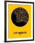 Los Angeles Street Map Yellow-NaxArt-Framed Art Print