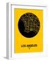 Los Angeles Street Map Yellow-NaxArt-Framed Art Print