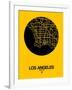 Los Angeles Street Map Yellow-NaxArt-Framed Art Print