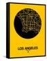 Los Angeles Street Map Yellow-NaxArt-Framed Stretched Canvas