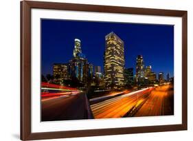 Los Angeles Sunset Skyline-null-Framed Art Print