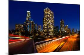 Los Angeles Sunset Skyline-null-Mounted Art Print