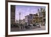 Los Angeles: Temple & Broadway-Stanton Manolakas-Framed Giclee Print