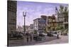 Los Angeles: Temple & Broadway-Stanton Manolakas-Stretched Canvas