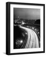 Los Angeles Traffic Traveling at Night-Loomis Dean-Framed Premium Photographic Print