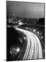 Los Angeles Traffic Traveling at Night-Loomis Dean-Mounted Premium Photographic Print