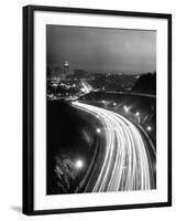 Los Angeles Traffic Traveling at Night-Loomis Dean-Framed Photographic Print