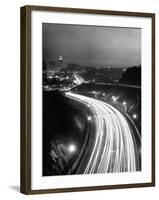 Los Angeles Traffic Traveling at Night-Loomis Dean-Framed Photographic Print