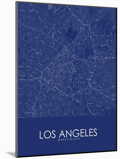 Los Angeles, United States of America Blue Map-null-Mounted Poster