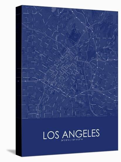 Los Angeles, United States of America Blue Map-null-Stretched Canvas