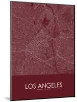 Los Angeles, United States of America Red Map-null-Mounted Poster