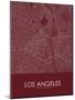 Los Angeles, United States of America Red Map-null-Mounted Poster