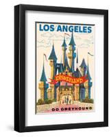 Los Angeles, USA - Disneyland - Go Greyhound (Greyhound Bus Lines) California-Pacifica Island Art-Framed Art Print