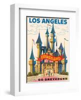 Los Angeles, USA - Disneyland - Go Greyhound (Greyhound Bus Lines) California-Pacifica Island Art-Framed Art Print