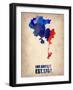 Los Angeles Watercolor Map 1-NaxArt-Framed Art Print