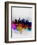 Los Angeles Watercolor Skyline 2-NaxArt-Framed Art Print