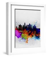 Los Angeles Watercolor Skyline 2-NaxArt-Framed Art Print