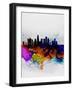 Los Angeles Watercolor Skyline 2-NaxArt-Framed Art Print