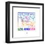 Los Angeles Watercolor Street Map-NaxArt-Framed Art Print