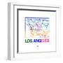 Los Angeles Watercolor Street Map-NaxArt-Framed Art Print