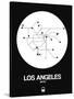 Los Angeles White Subway Map-NaxArt-Stretched Canvas