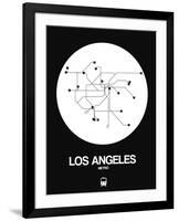 Los Angeles White Subway Map-NaxArt-Framed Art Print