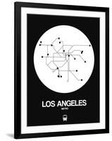 Los Angeles White Subway Map-NaxArt-Framed Art Print