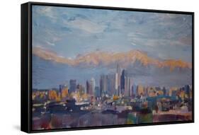 Los Angeles with Sierra Nevada-Markus Bleichner-Framed Stretched Canvas