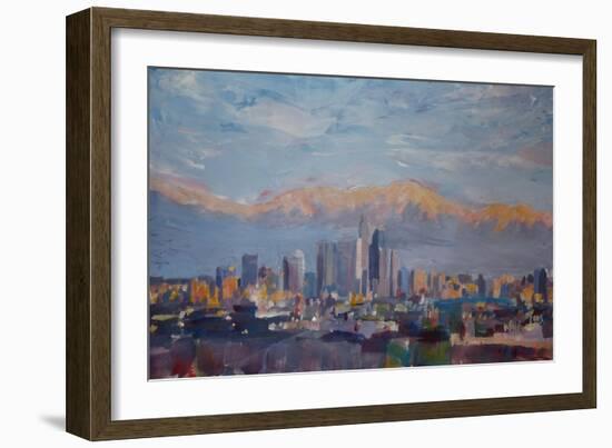 Los Angeles with Sierra Nevada-Markus Bleichner-Framed Art Print