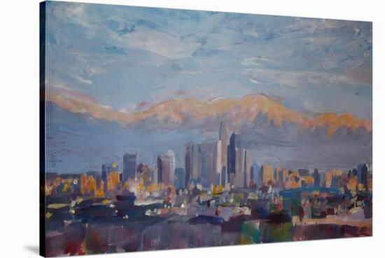 Los Angeles with Sierra Nevada-Markus Bleichner-Stretched Canvas