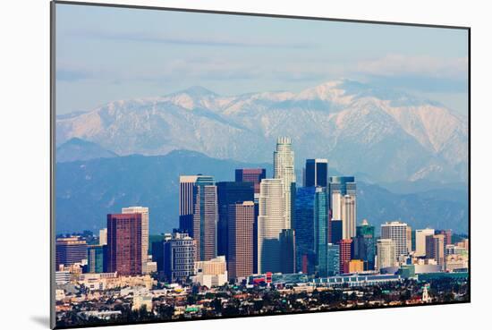 Los Angeles with Snowy Mountains in the Background-Andy777-Mounted Photographic Print