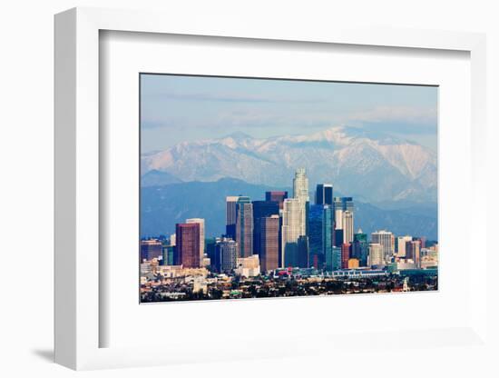 Los Angeles with Snowy Mountains in the Background-Andy777-Framed Photographic Print