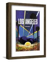 Los Angeles-Vintage Poster-Framed Art Print