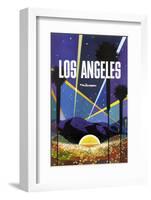 Los Angeles-Vintage Poster-Framed Art Print