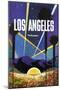 Los Angeles-Vintage Poster-Mounted Art Print