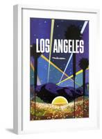 Los Angeles-Vintage Poster-Framed Art Print