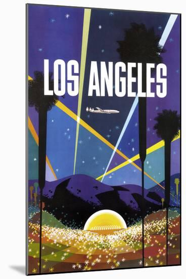 Los Angeles-Vintage Poster-Mounted Art Print