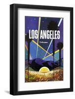 Los Angeles-Vintage Poster-Framed Giclee Print