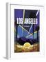 Los Angeles-Vintage Poster-Framed Giclee Print