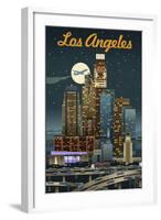 Los Angeles-Lantern Press-Framed Art Print