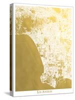 Los Angeles-The Gold Foil Map Company-Stretched Canvas