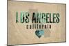 Los Angeles-Red Atlas Designs-Mounted Giclee Print