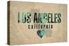 Los Angeles-Red Atlas Designs-Stretched Canvas
