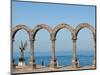 Los Arcos and Angel of Hope and Messenger of Peace Sculpture on Malecon, Puerto Vallarta, Mexico-Michael DeFreitas-Mounted Photographic Print