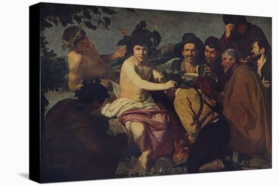 'Los Borrachos', (The Triumph of Bacchus), 1628-1629, (c1934)-Diego Velasquez-Stretched Canvas