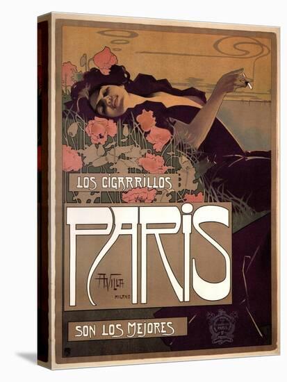 Los Cigarillos Paris, 1901-Aleardo Villa-Stretched Canvas