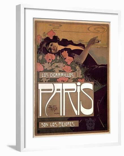 Los Cigarillos Paris, 1901-Aleardo Villa-Framed Giclee Print